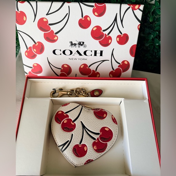 Coach Handbags - Coach Cherry Heart Coin Purse / Bag Charm NIB